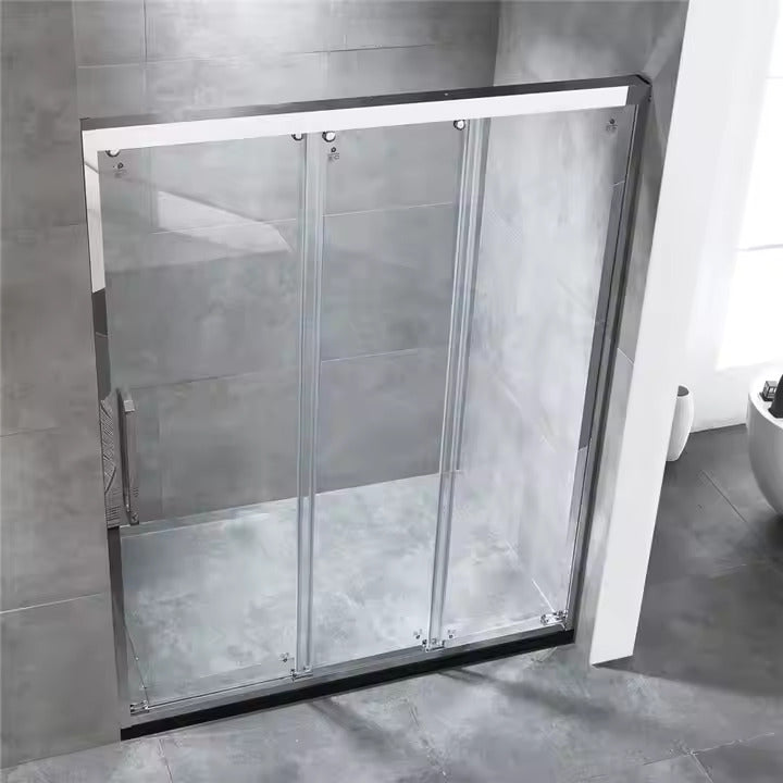 3 Panel Sliding Semi-Frameless 1950mm - Chrome - TipTop Showers