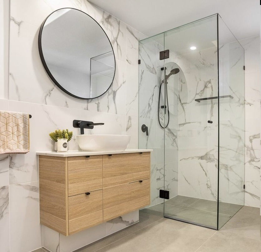 10mm Frameless Shower Glass Corner 2100mm - TipTop Showers