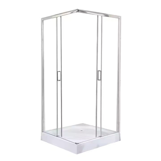 Corner Sliding Semi-Frameless 1950mm - Chrome ( Lift Side ) - TipTop Showers