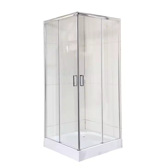 Corner Sliding Semi-Frameless 1950mm - Chrome ( Lift Side ) - TipTop Showers