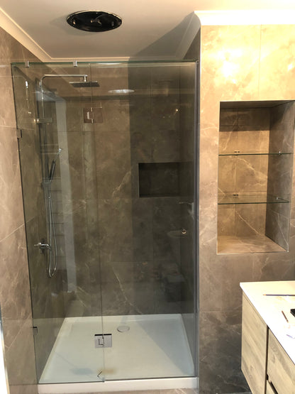 10mm Frameless Shower Glass Inline (Front Only) 2100mm - TipTop Showers