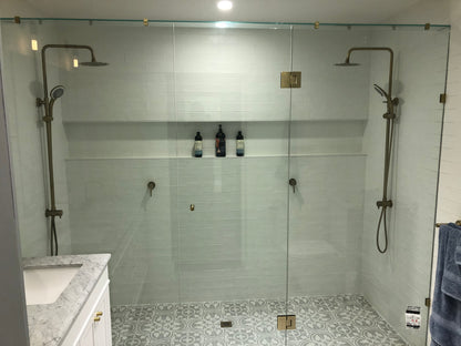 10mm Frameless Shower Glass Inline (Front Only) 2100mm - TipTop Showers
