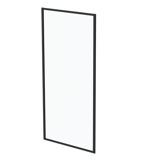 Framed Return Panel 1950mm - Black - TipTop Showers