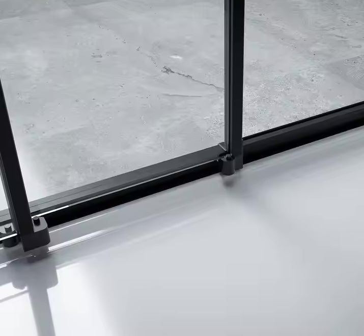3 Panel Sliding Semi-Frameless 1950mm - Black - TipTop Showers